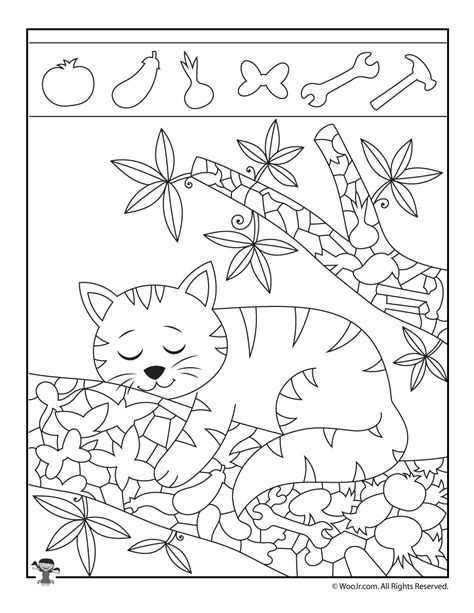 Kitten Hidden Objects Printable Woo Jr Kids Activities Childrens