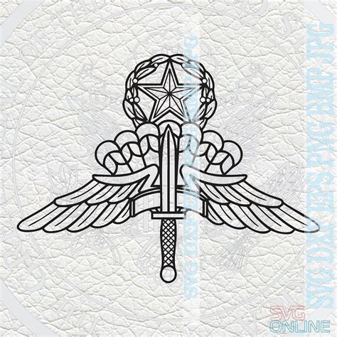 Halo Master Parachutist Jump Wings Svg Dxf Png Clipart Vector Etsy Uk