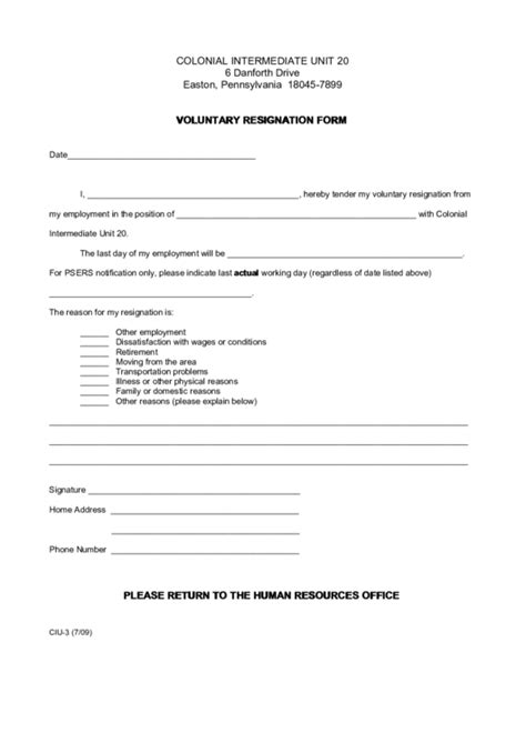 Top 11 Voluntary Resignation Form Templates Free To Download In Pdf Format