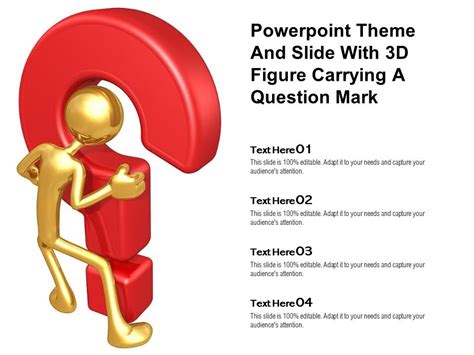 Powerpoint Theme And Slide With 3d Figure Carrying A Question Mark