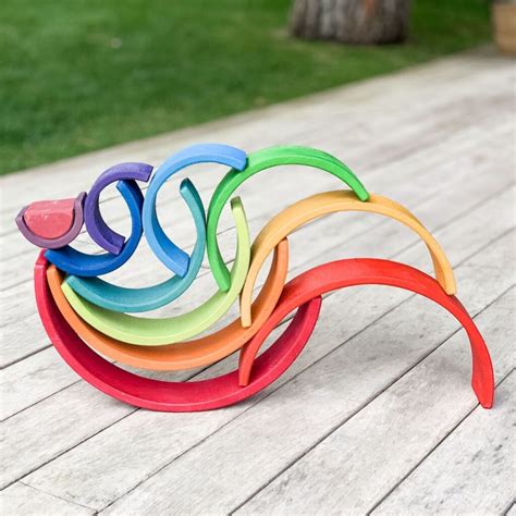 Grimms Rainbow Ideas Grimms Rainbow Stacking Wave Min The Fairy