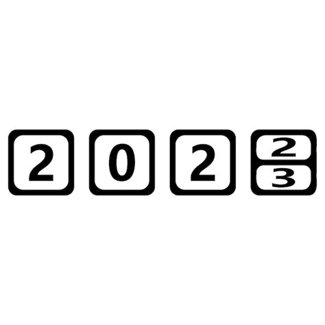 Premium Vector 2023 Rollover Button Concept Twenty Twenty Three