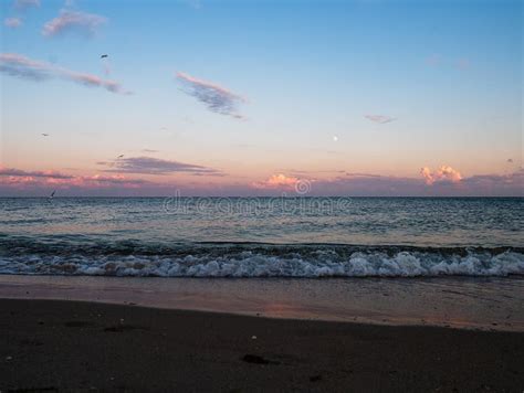 Beautiful Sunset On A Beach Summer Sunset Stock Image Image Of Waves