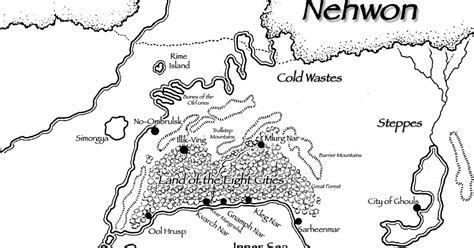 Great Map Of Nehwon My Favored Map Dnd