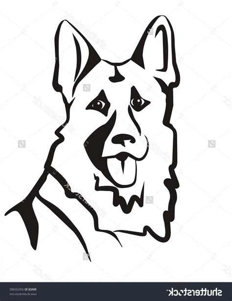 23 German Shepherd Easy Dog Face Drawing L2sanpiero