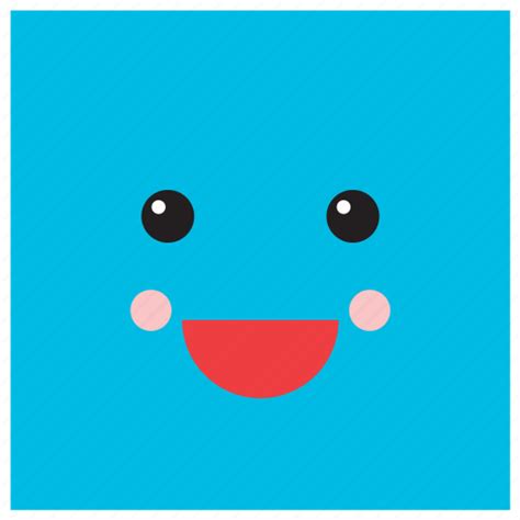 Emoji Emoticon Face Geometric Shape Smiley Square Icon