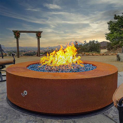 Rust Patio Fire Pit Corten Steel Metal Natural Gas Firepit China