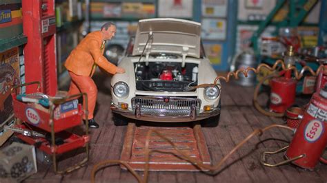 Vintage Garage Diorama 118 Scale Dx Dioramas And Accessories