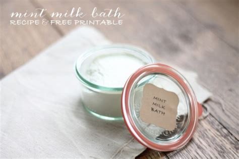 Diy Mint Milk Bath Recipe Shelterness