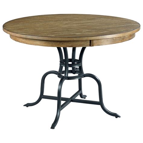 Wood And Metal Round Dining Table Hegregg