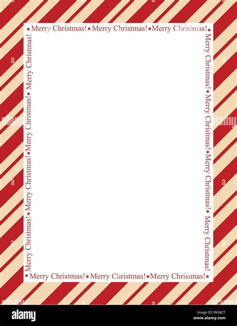 Retro Striped Frame With Red Stripes With Merry Christmas Letters