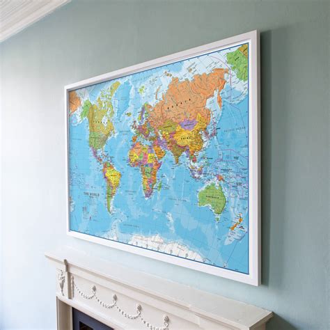 Framed Map Of The World By Maps International