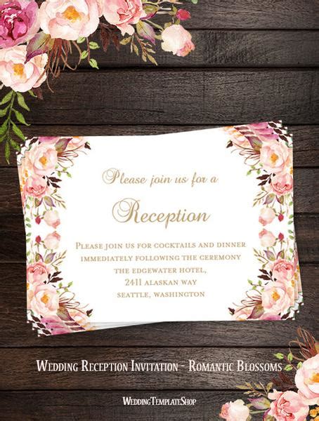 Affordable wedding invitations templates (50+ designs). Wedding Reception Invitations Printable DIY Templates ...