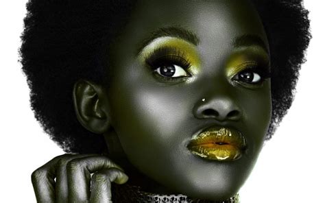 11157 Black Face Girl Make Up Creative Model 0148 Atlanta Black Star