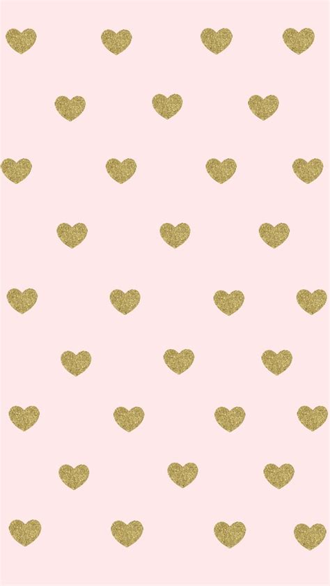 Gold Hearts Wallpaper Wallpapersafari