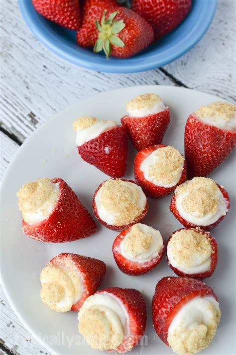 No Bake Strawberry Cheesecake Bites Recipe Finger Food Desserts Strawberry Recipes Desserts