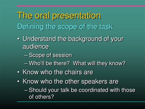 Importance Of Oral Presentation In Classroom