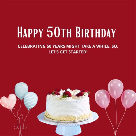 130 Happy 50th Birthday Wishes And Messages Bdymsg