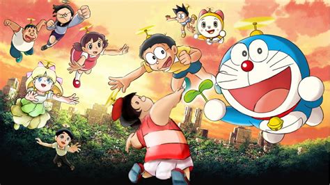 Flying Doraemon And Friends Hd Doraemon Wallpapers Hd Wallpapers Id
