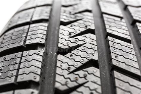Car Tire Close Up Isolated On White Background Stock Image Image Of