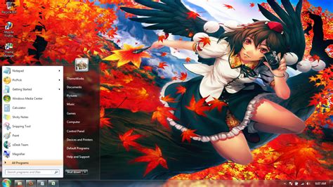 Anime Girls 40 Windows 7 Theme By Windowsthemes On Deviantart