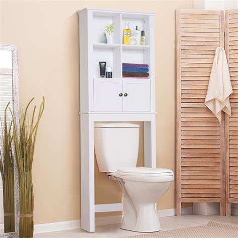 Ideal for maximizing your bathroom space. HOMCOM Freestanding Over-The-Toilet Bathroom Storage ...