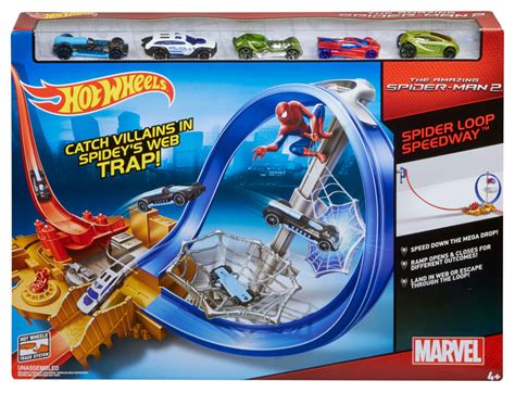 hot wheels® marvel the amazing spider man 2™ spider loop speedway™ track set shop hot wheels
