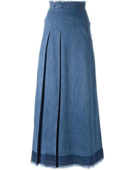 See By Chlo Denim Maxi Skirt In Blue Lyst