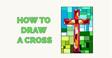 How To Draw A Cross Easy Step By Step Cross Drawing Tutorial For Beginners