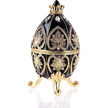Amazon Com Enameled Faberge Easter Egg Jewelry Box Vintage Russian Style Enameled Egg Organizer