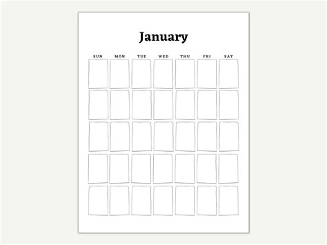 Blank Calendar Printable Blank Monthly Calendar Printable Monthly Calendar Printable Monthly