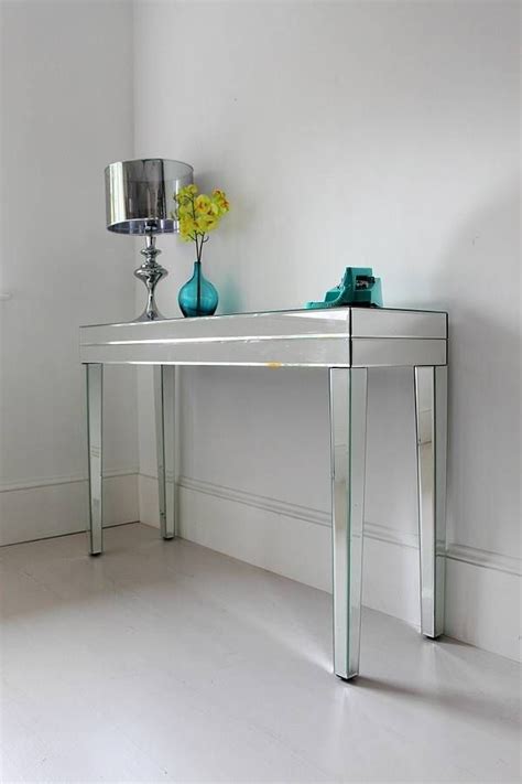 Tapered Leg Mirrored Console Table Mirrored Console Table Hall