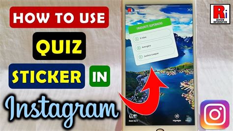 How To Use Quiz Sticker In Instagram Youtube