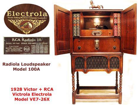 2nd 1928 Rca Victor Console Radio Ve7 26x With Radiola 18 And Electrola