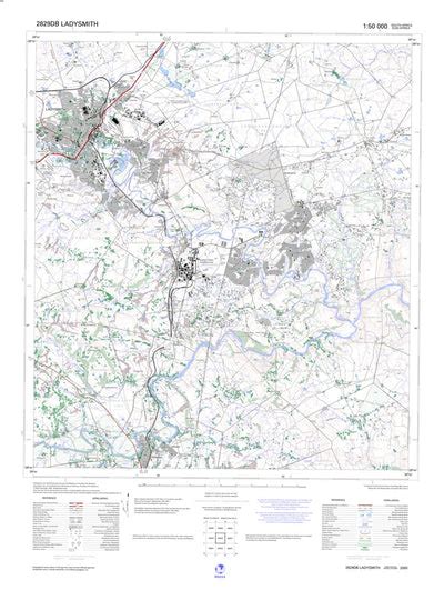 2829db Ladysmith Map By Chief Directorate National Geo Spatial