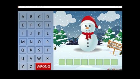 Save The Snowman Kid Friendly Hangman Game For Powerpoint Youtube