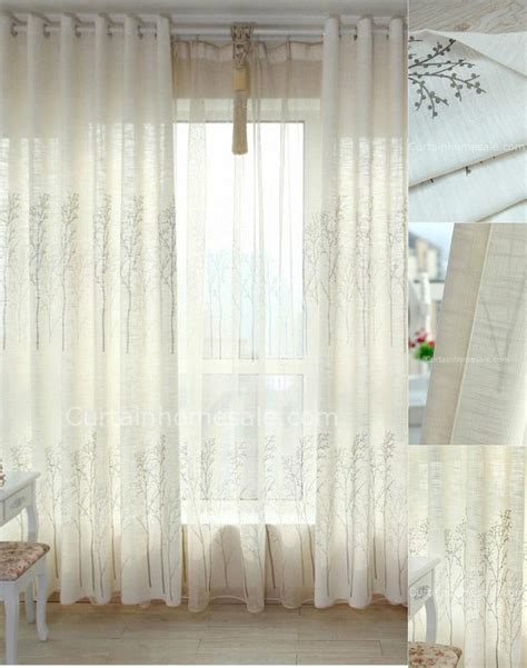 Elegant White Patterned Curtains Homesfeed