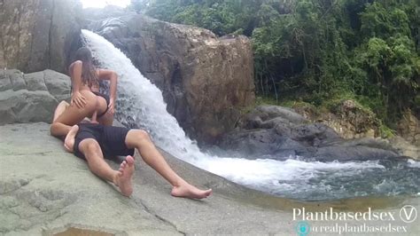 Outdoors Sex By A Beautiful Waterfall Redtube