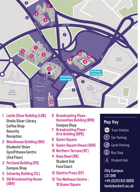 The city campus is just south of the university of leeds on woodhouse lane, sat inside of the inner ring road. Getting to our City Campus