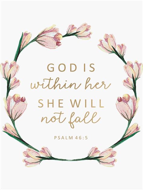 Christian Quote Psalm 465 Sticker By Mapetitefleur Redbubble