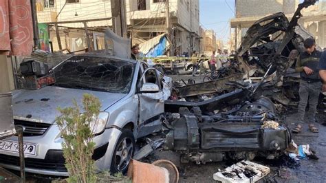 Syria War Car Bomb Kills 19 Civilians In Rebel Held Town Bbc News