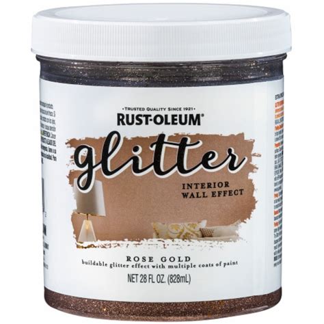 Rust Oleum 360221 Glitter Interior Wall Paint Rose Gold 32oz 32 Ounce