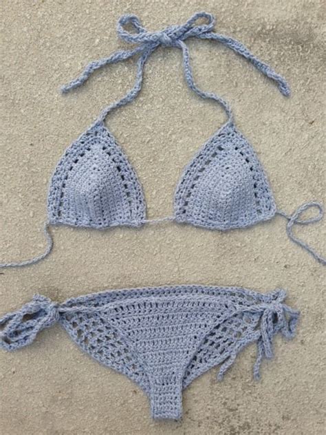 Crochet Bikini Top And Bottoms Crochet Triangle Bikini Top And Bottoms