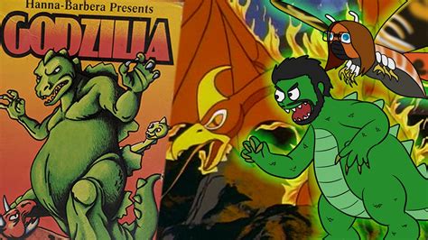 Hanna Barberas Godzilla The Fire Bird Castzilla Vs The Pod Monster
