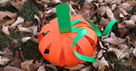 Easy Paper Strip Pumpkin Craft For Kids