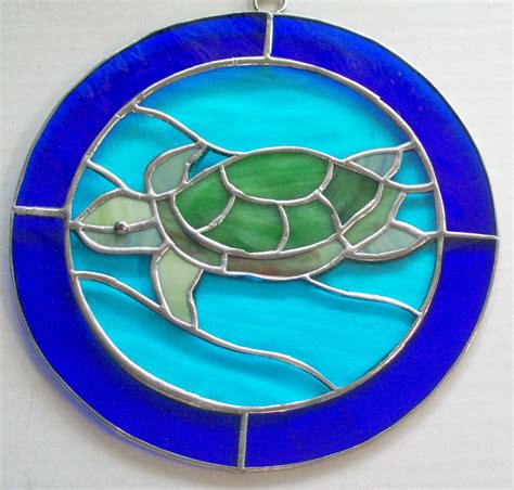 Sea Turtle Stained Glass Birds Faux Stained Glass Stained Glass Designs Stained Glass