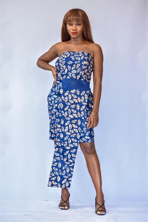 Betty African Tie Dye Adire Batik Print Dress Kipfashion Dresses