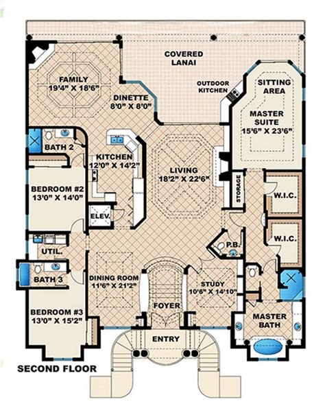 The Floor Plan For This Luxury Home Which Is Located On Pinterest Com
