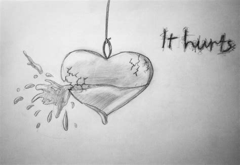 Heart Pencil Drawing Pencil Drawings Of Love Sketches Of Love Sad