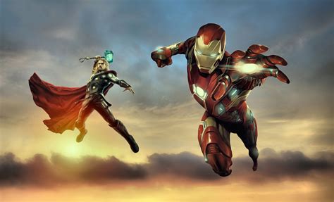 Iron Man Vs Thor Wallpapers Wallpaper Cave
